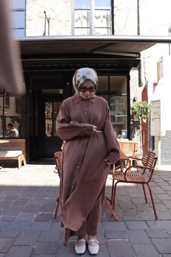 Modal Uzun Gömlek (siyah bej indigo yada kahve )